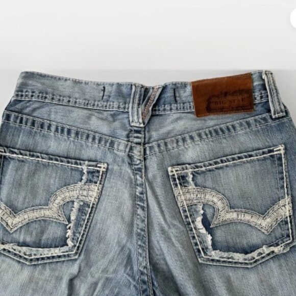 Big Star Voyager Straight Relaxed Fit Jeans Men's Size 32S Distressed Western - Picture 9 of 10